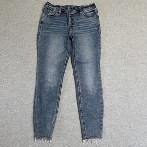 Old Navy Jeans Womens 4 Rockstar Super Skinny Exposed Button Ankle Denim
